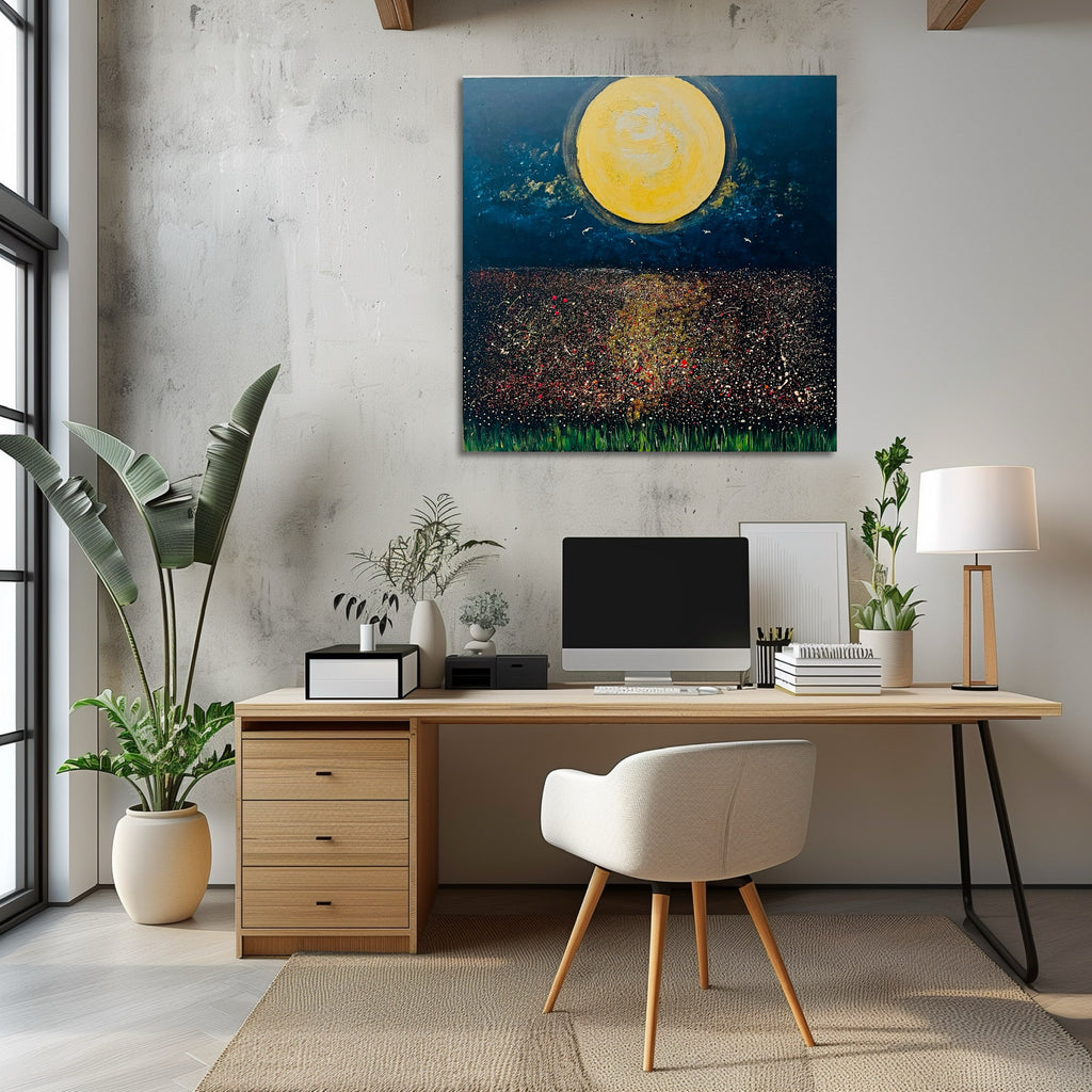 Moonlit Reverie original acrylic painting