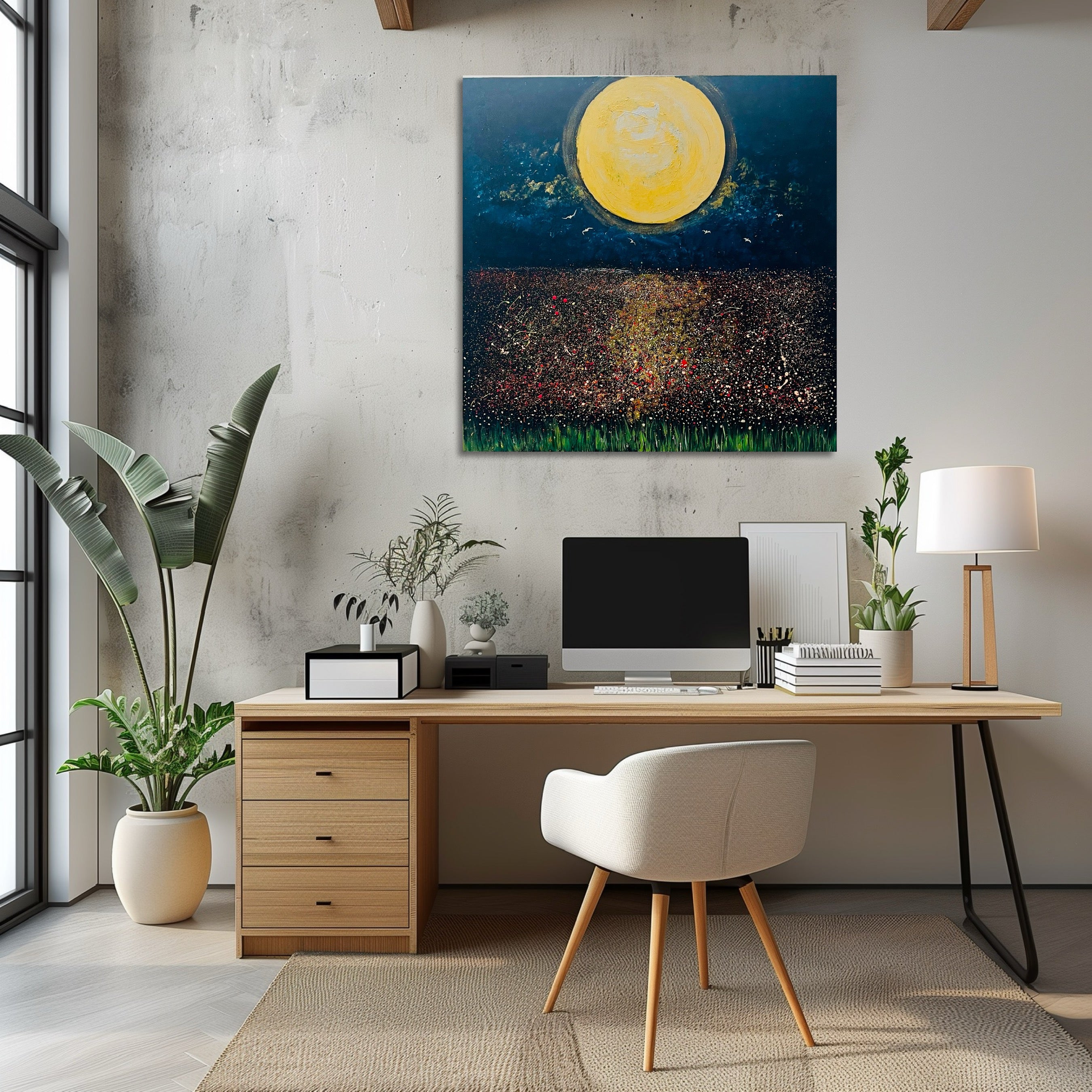 Moonlit Reverie original acrylic painting
