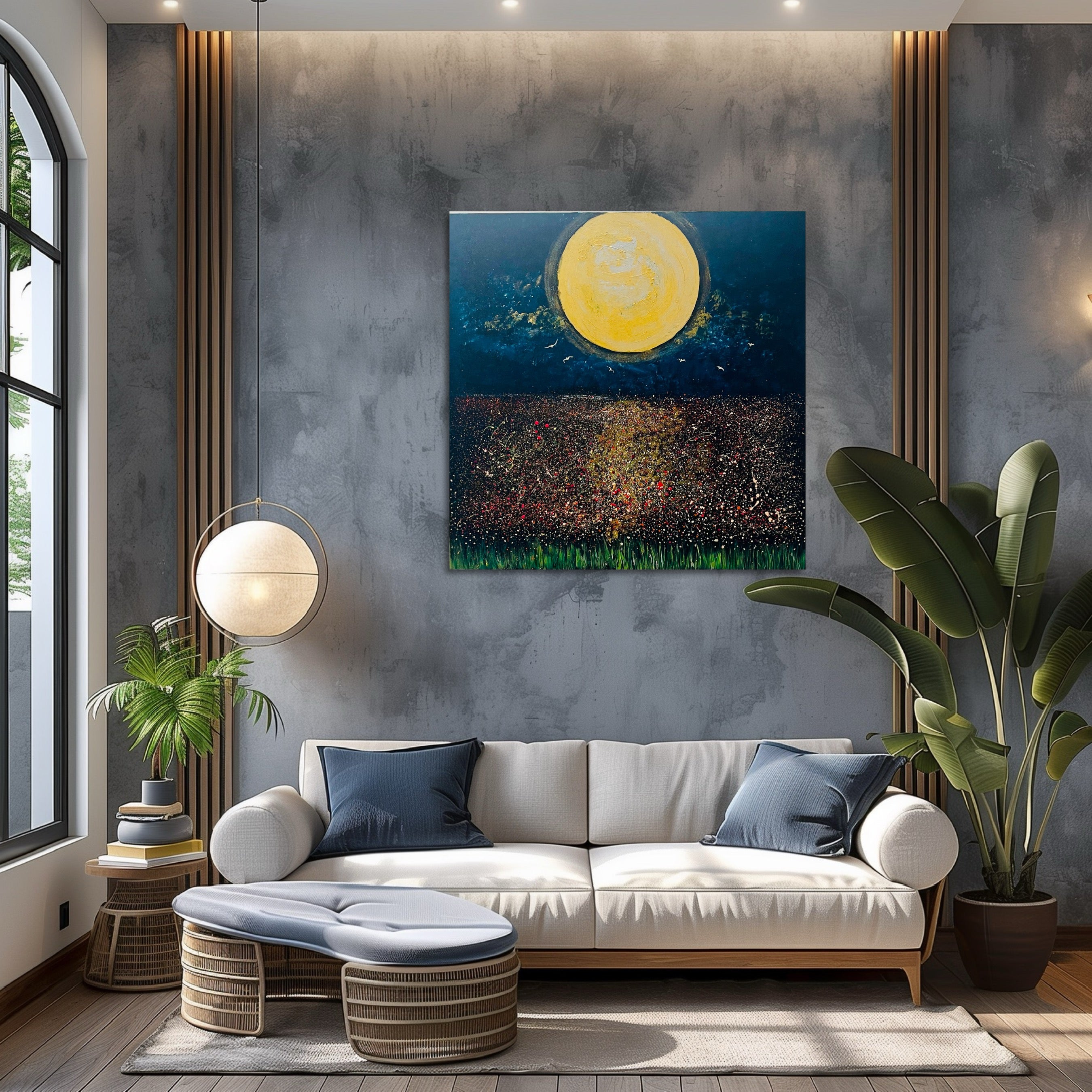 Moonlit Reverie original acrylic painting