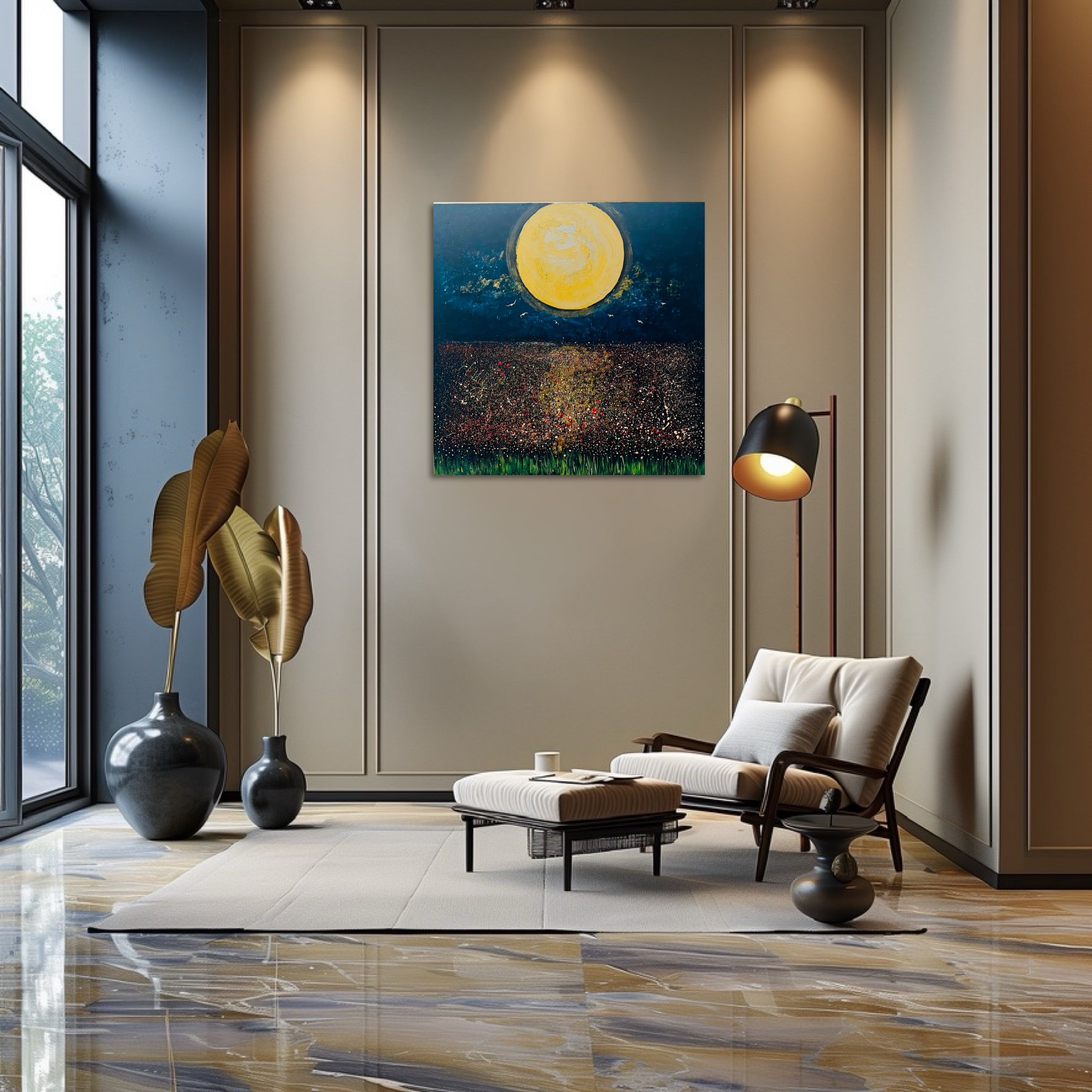 Moonlit Reverie original acrylic painting