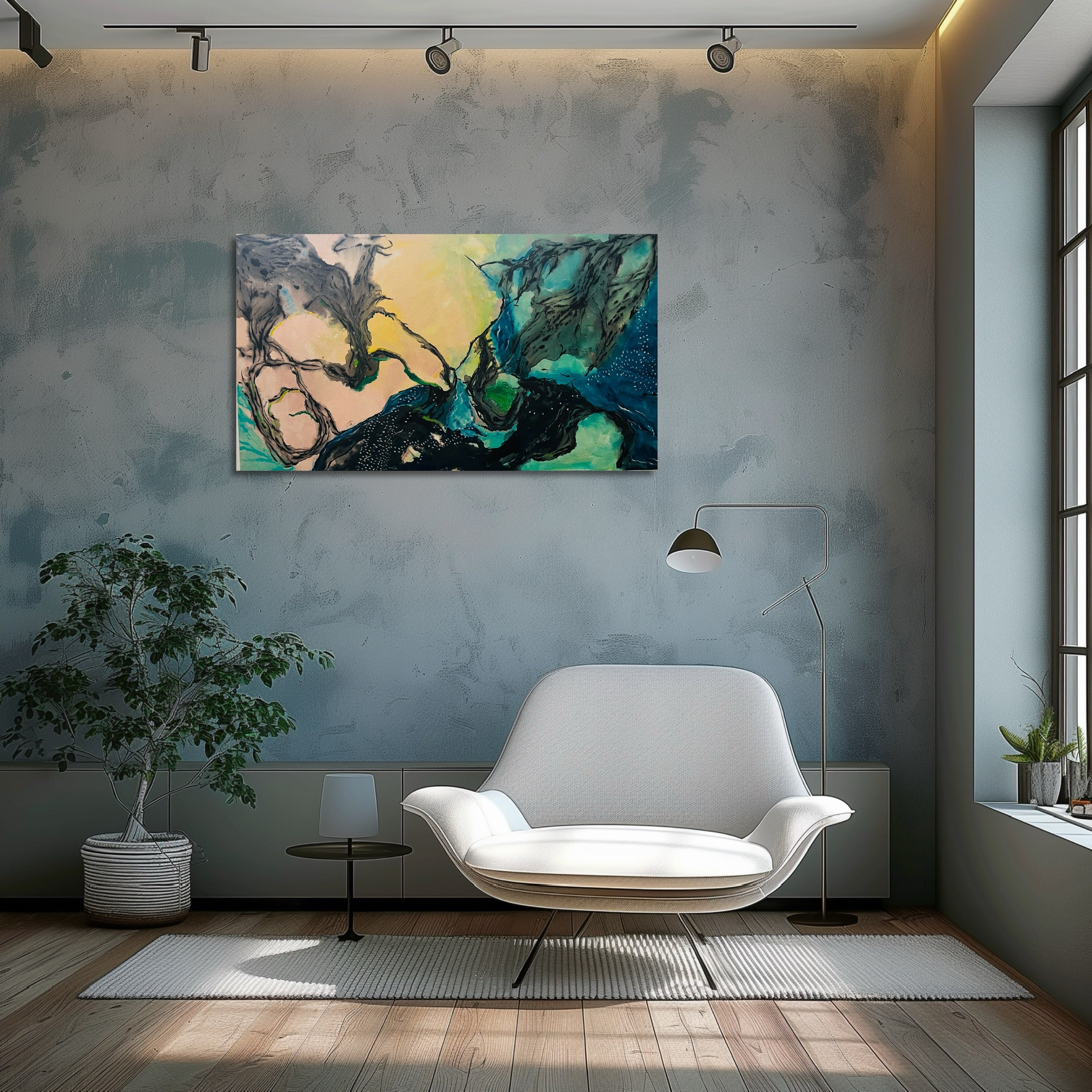 Whispers beneath the surface original acrylic painting
