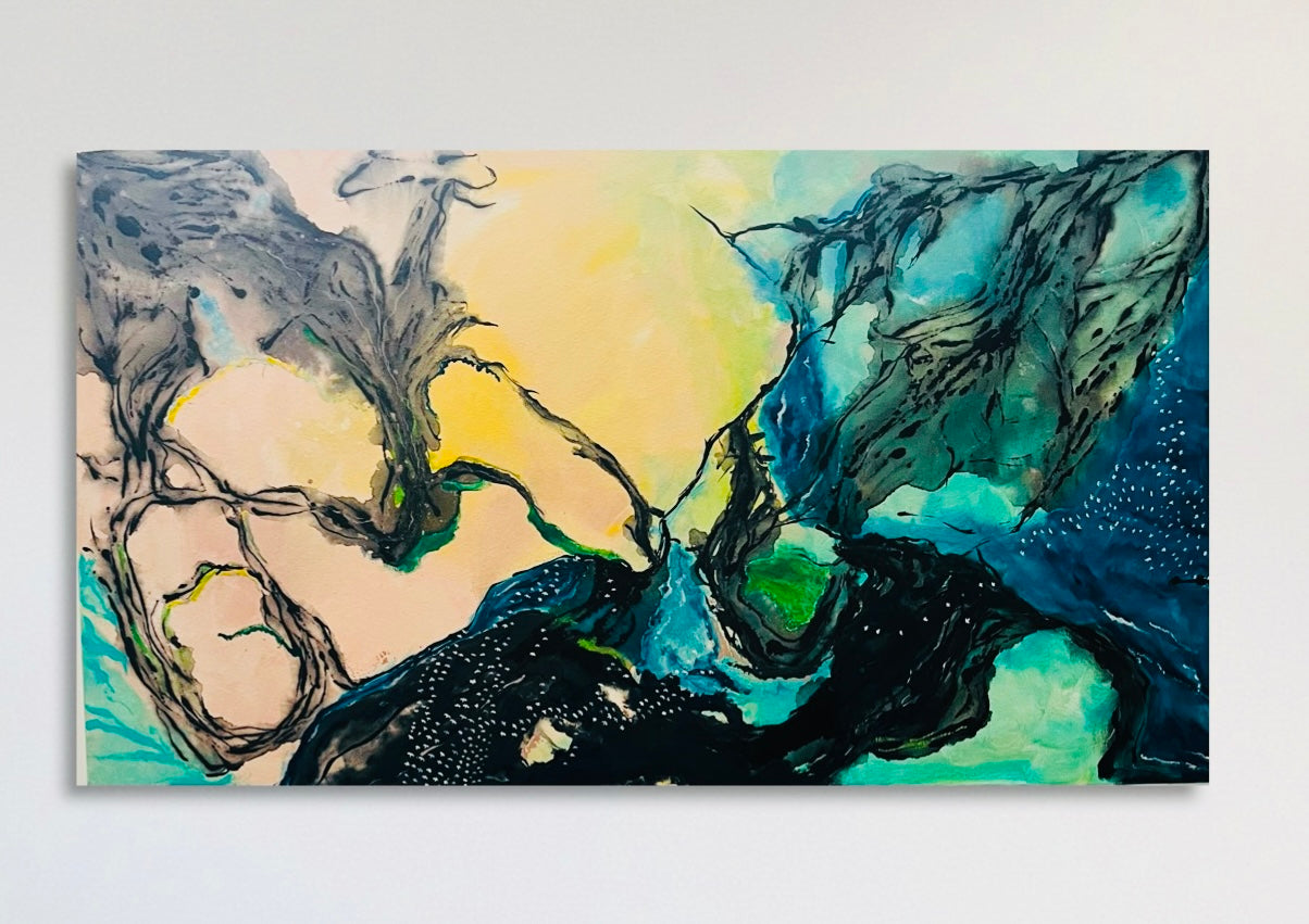 Whispers beneath the surface original acrylic painting