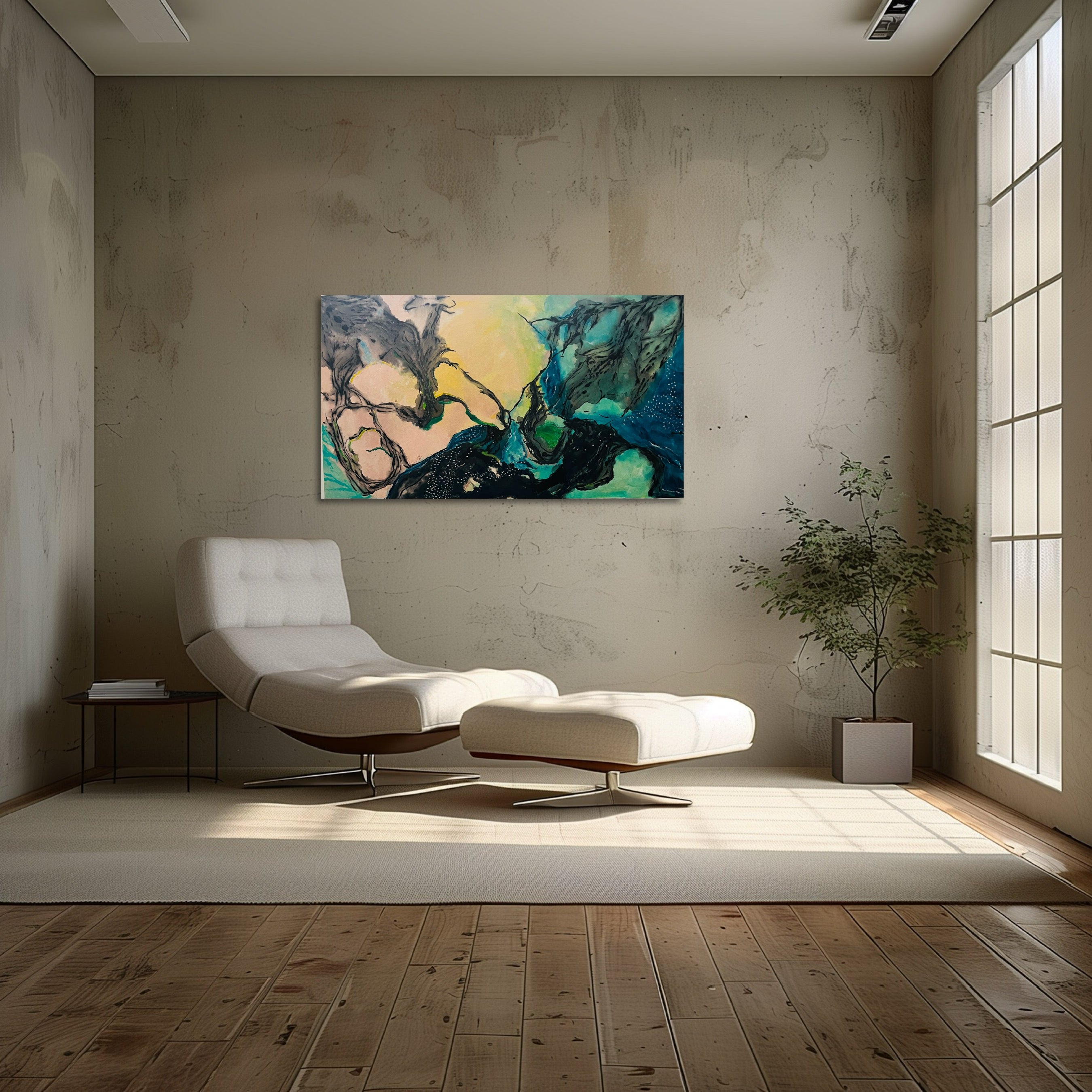 Whispers beneath the surface original acrylic painting