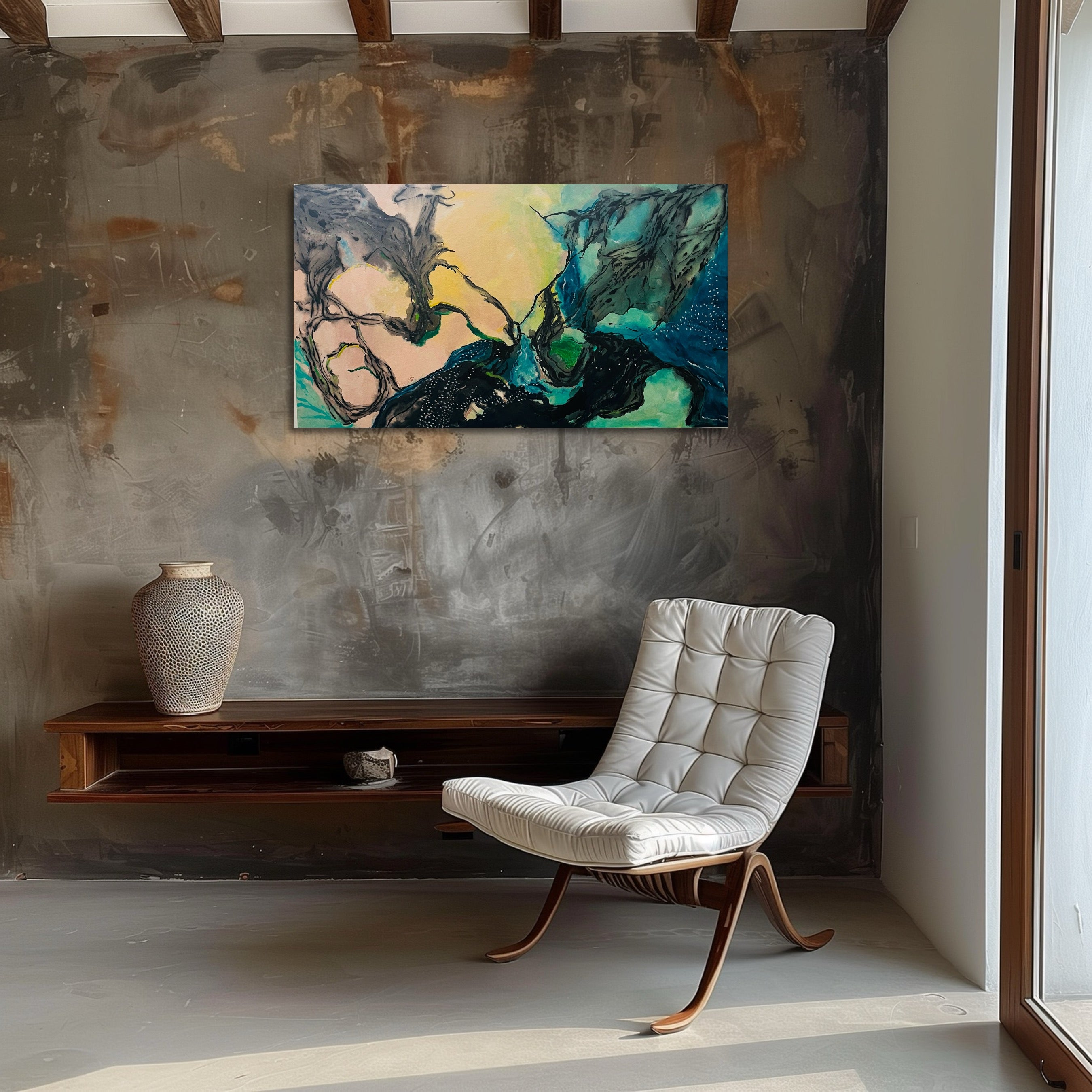 Whispers beneath the surface original acrylic painting