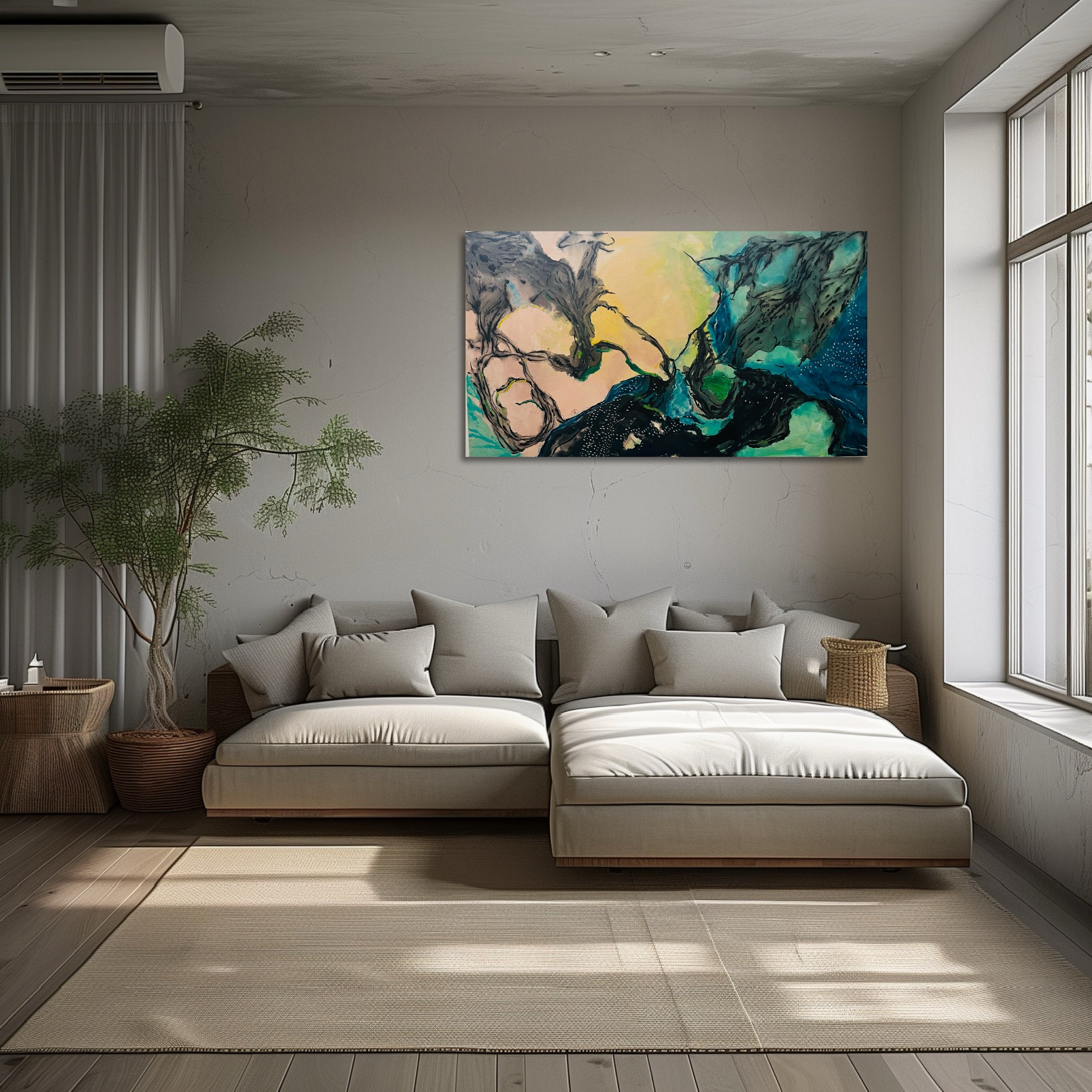 Whispers beneath the surface original acrylic painting