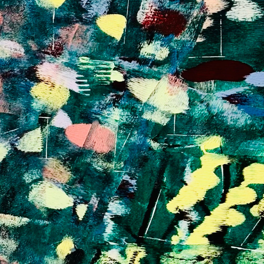 EMERALD ECHOES, original acrylic painting