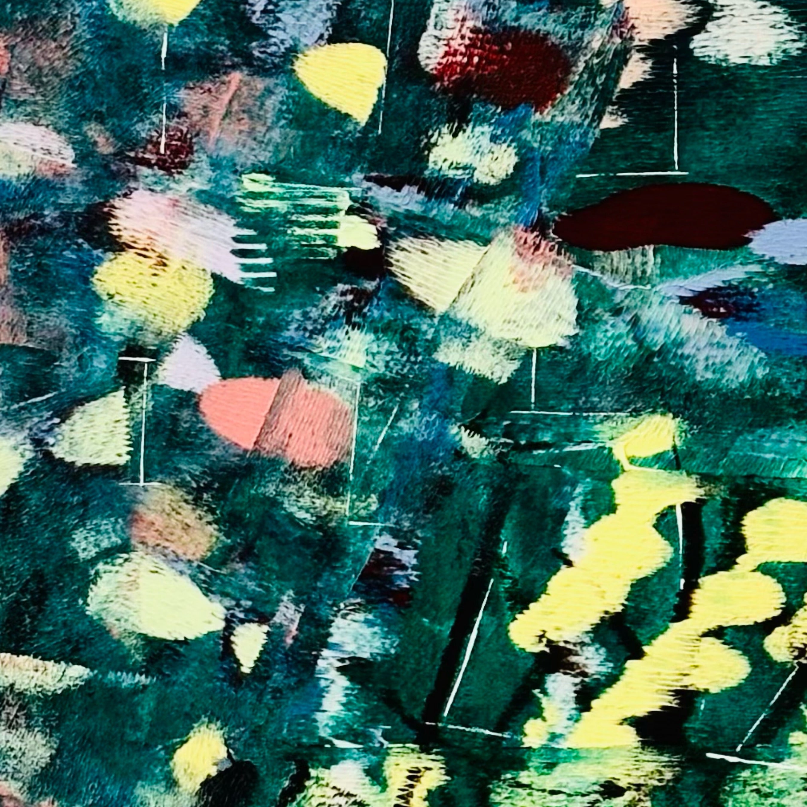 EMERALD ECHOES, original acrylic painting