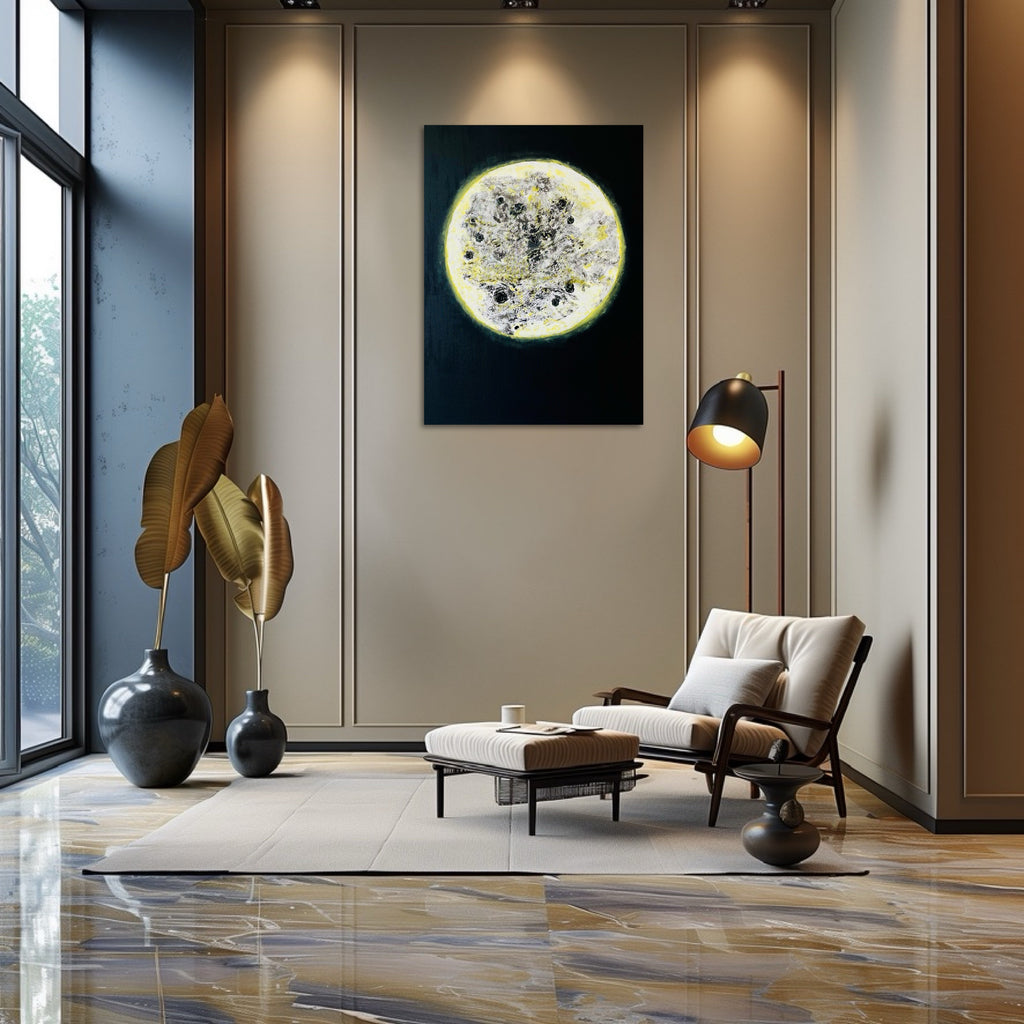 MOONLIGHT SERENITY- original textured acrylic painting