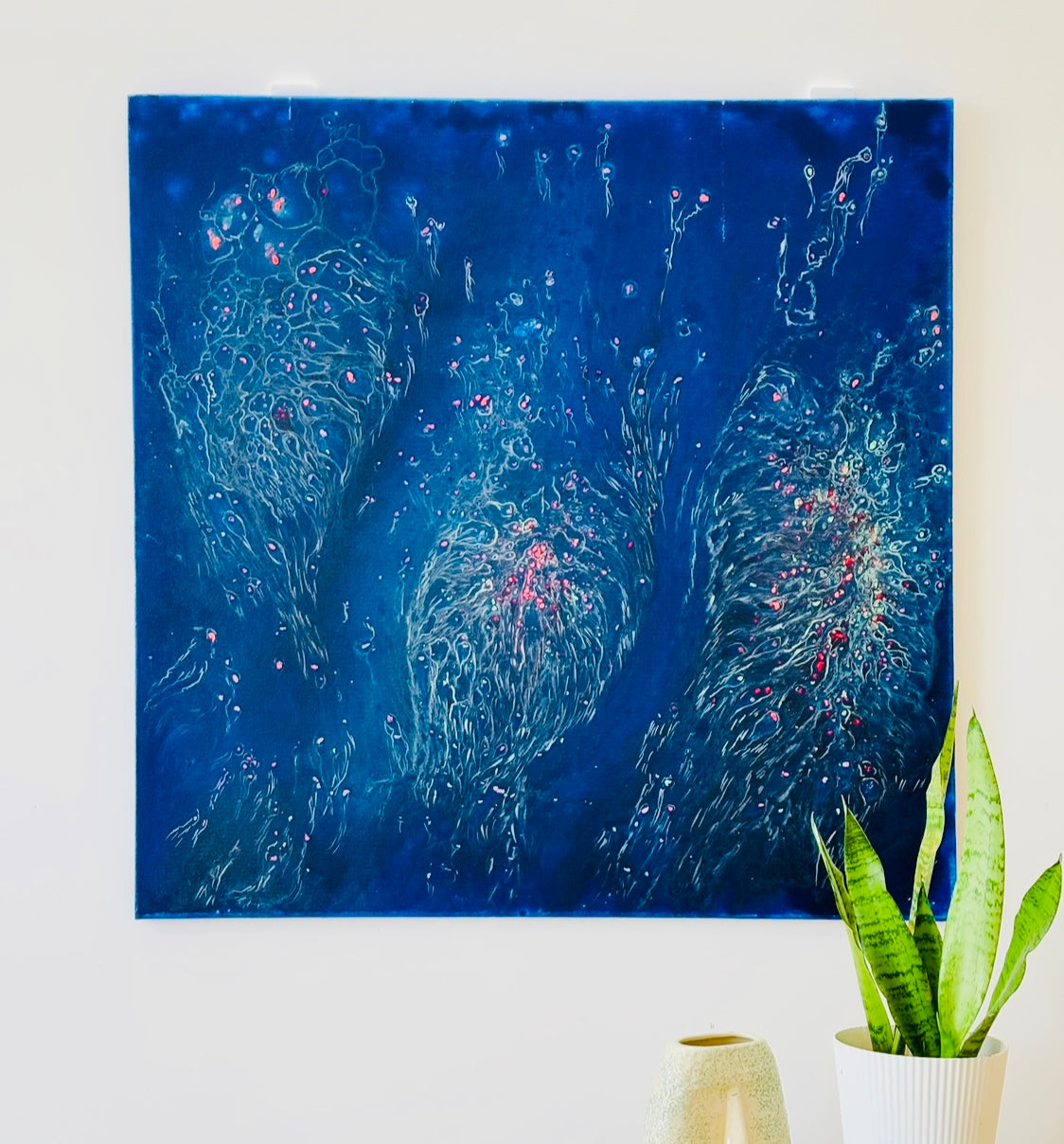 Cosmic Bloom original acrylic painting