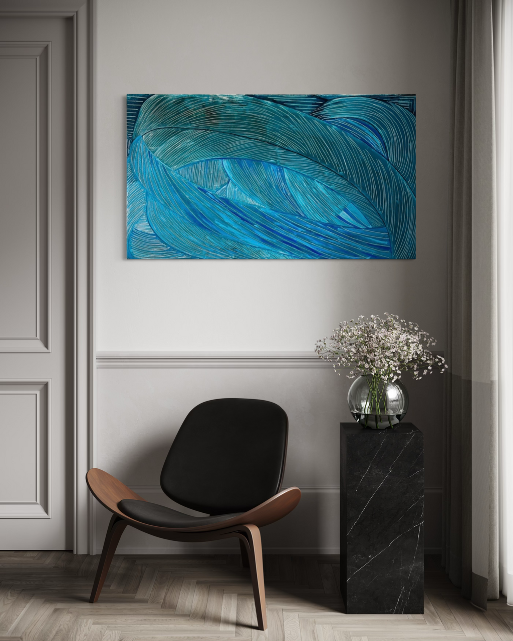 Azure Trance, ORIGINAL ACRYLIC PAINTING / ARTWORK