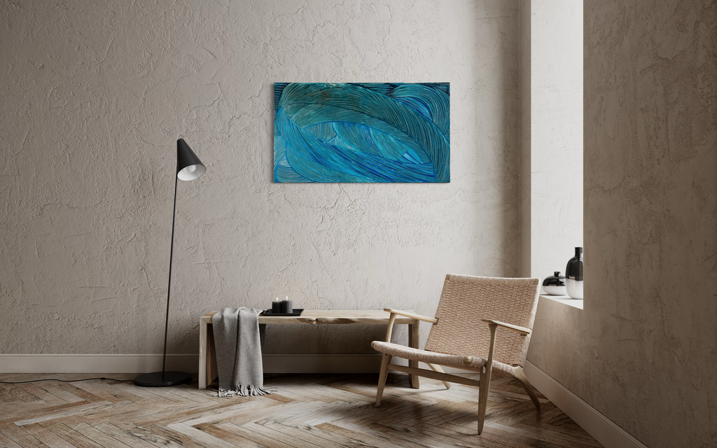 Azure Trance, ORIGINAL ACRYLIC PAINTING / ARTWORK