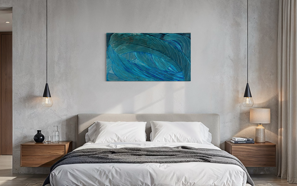 Azure Trance, ORIGINAL ACRYLIC PAINTING / ARTWORK